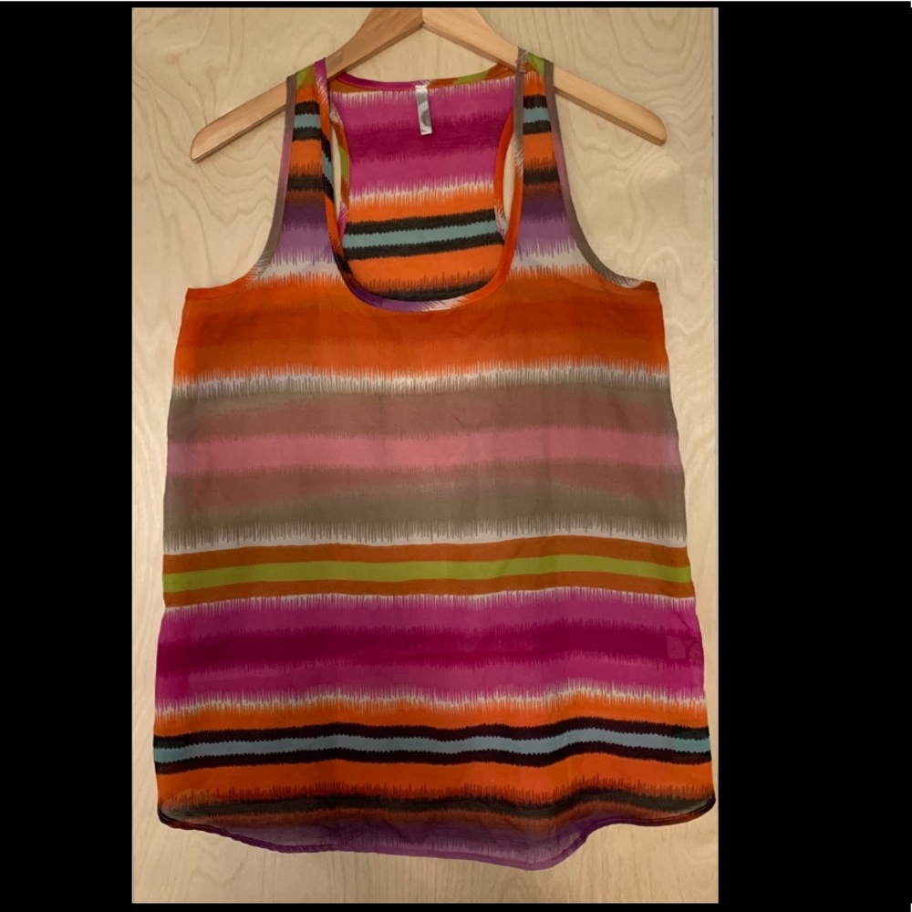 3/$15 Striped sheer shirt sz M